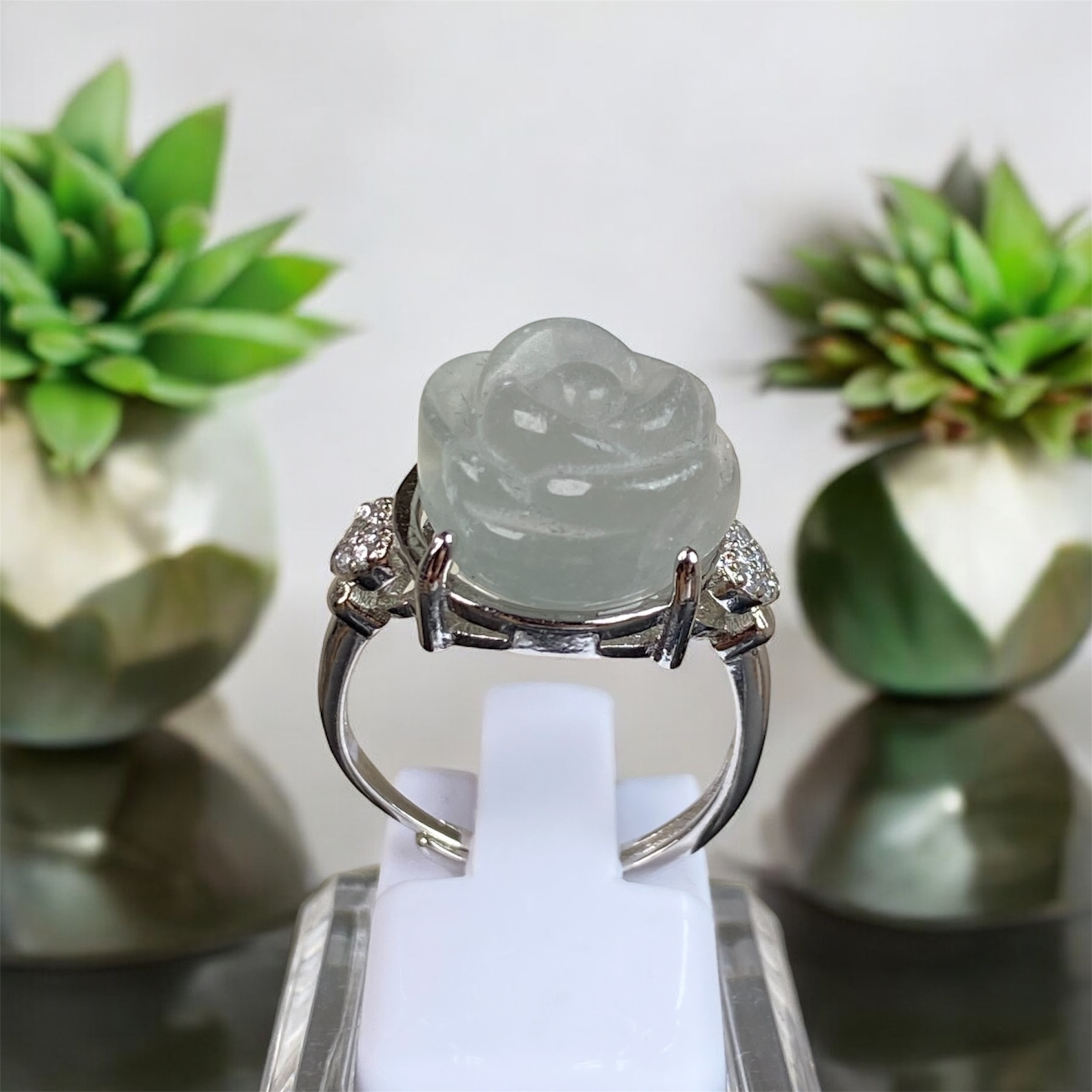 Fluorit rose fingerring