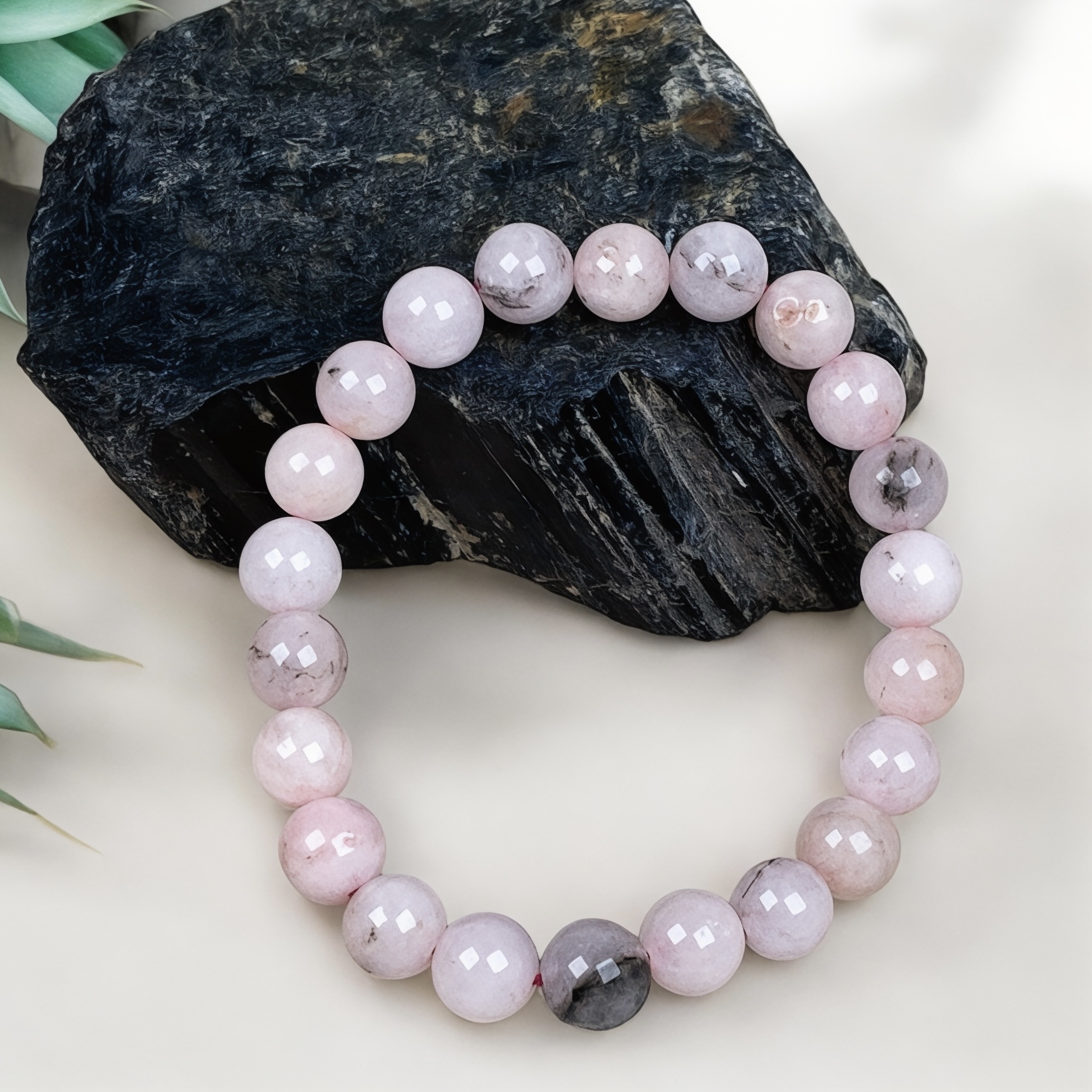 Pink opal armbånd 8mm