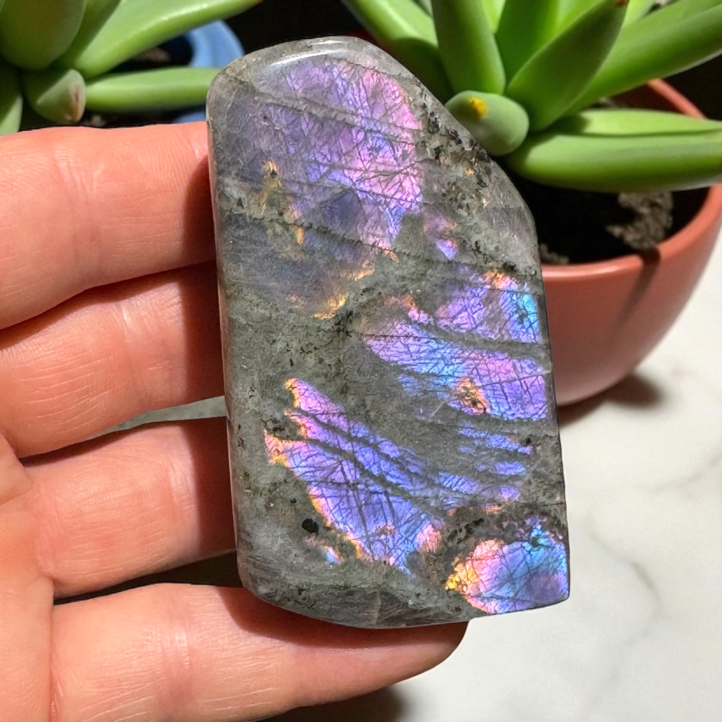 Lilla Labradorit Freeform