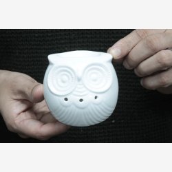 Klassisk hvid oliebr�nder � lav ugle