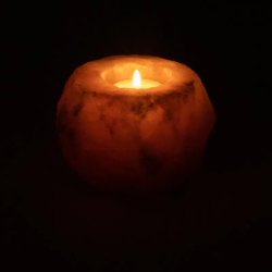 Krystal salt fyrfadsstage rd