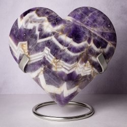 Bnd Ametyst hjerte m.stand