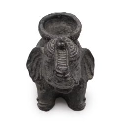 Elefant r�gelsesholder og lysestage � sort antik