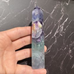 Regnbue fluorit t�rn 130 mm