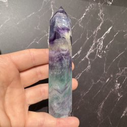 Regnbue fluorit t�rn 130 mm