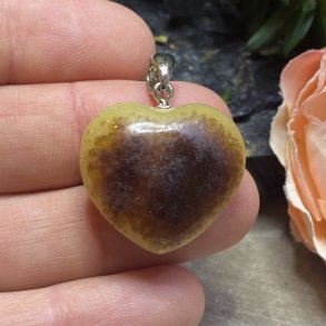 Septarie hjerte vedhng