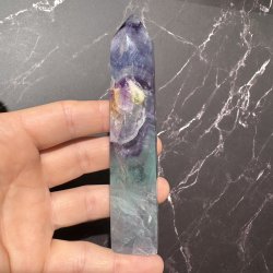 Regnbue fluorit t�rn 130 mm
