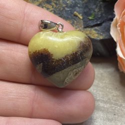 Septarie hjerte vedhng