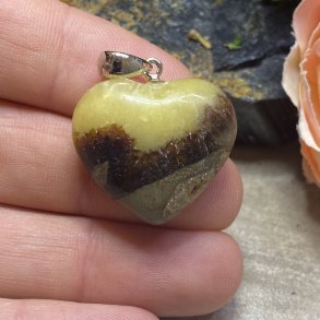 Septarie hjerte vedhng