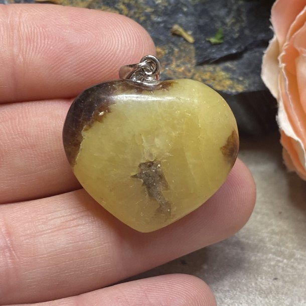 Septarie hjerte vedhng