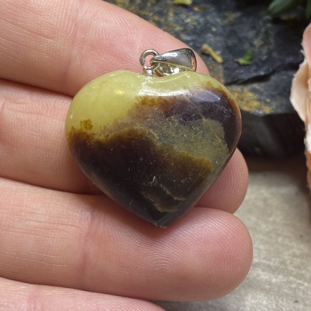 Septarie hjerte vedhng