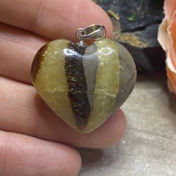 Septarie hjerte vedhng