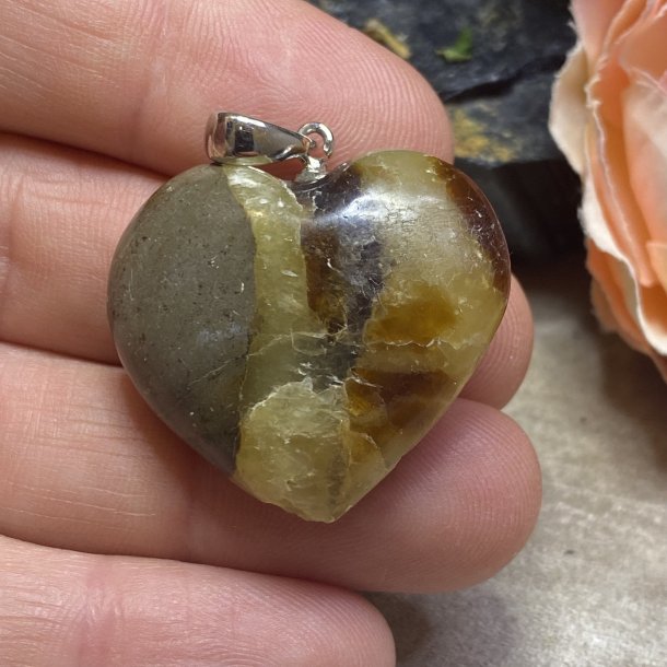 Septarie hjerte vedhng