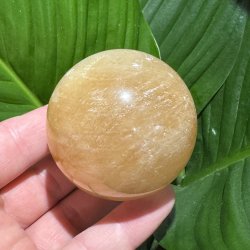 Orange calcit kugle 59mm