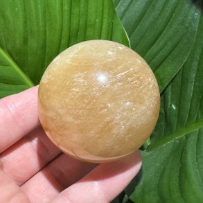 Orange calcit kugle 59mm