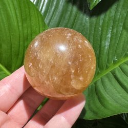 Orange calcit kugle 61mm