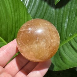 Orange calcit kugle 61mm