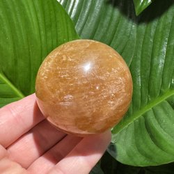 Orange calcit kugle 61mm