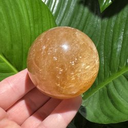 Orange calcit kugle 61mm