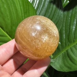 Orange calcit kugle 61mm
