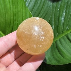 Orange calcit kugle 53mm