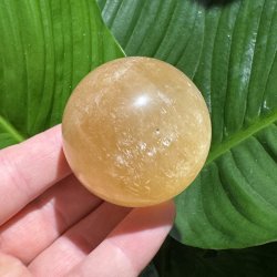 Orange calcit kugle 53mm