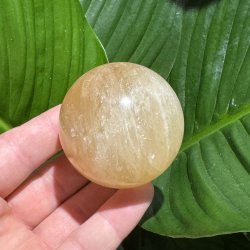 Orange calcit kugle 55mm