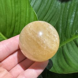 Orange calcit kugle 55mm