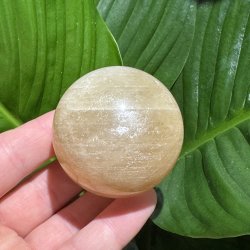 Orange calcit kugle 55mm