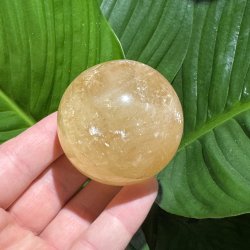Orange calcit kugle 56mm