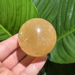 Orange calcit kugle 56mm