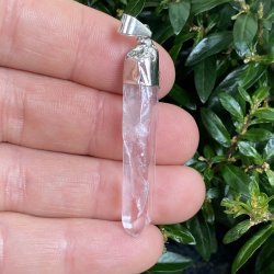 Bjergkrystal spids vedhng 48mm