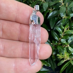 Bjergkrystal spids vedhng 48mm