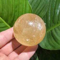 Orange calcit kugle 56mm
