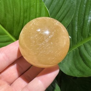 Orange calcit kugle 56mm
