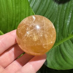 Orange calcit kugle 54mm