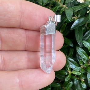 Bjergkrystal spids vedhng 35mm