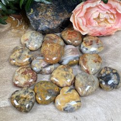 Crazy lace agat hjerter 30mm