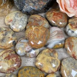 Crazy lace agat hjerter 30mm