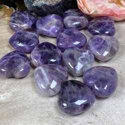 Ametyst hjerter 30mm