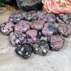 Rhodonit hjerter 30mm