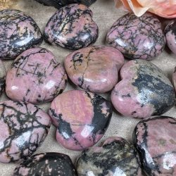 Rhodonit hjerter 30mm