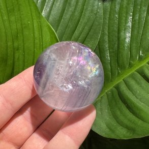 Regnbue fluorit kugle 46mm