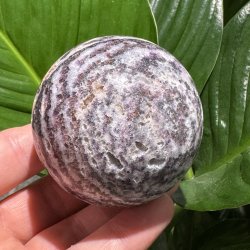 Zebra fluorit kugle 65mm