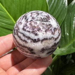 Zebra fluorit kugle 59mm