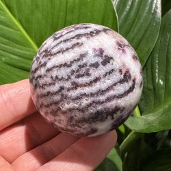 Zebra fluorit kugle 59mm