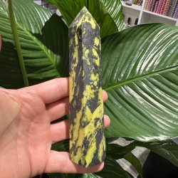 Serpentin t�rn med pyrit 160 mm