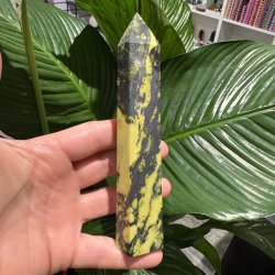 Serpentin t�rn med pyrit 160 mm