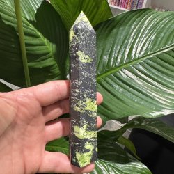 Serpentin t�rn med pyrit 160 mm