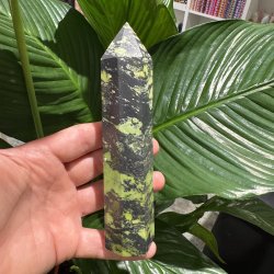 Serpentin t�rn med pyrit 160 mm